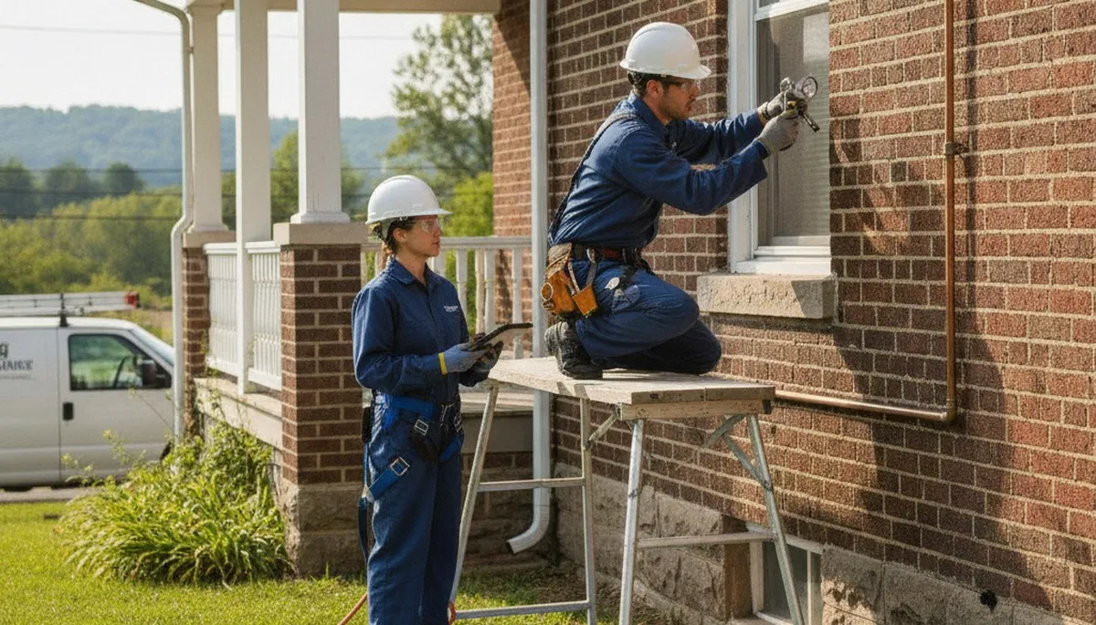 Pittsburgh, PA plumber repairing a residential pipe for reliable plumbing service