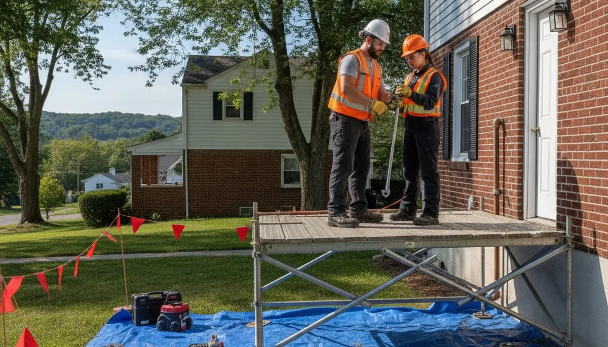 Plumber repairing a leak in Pittsburgh, PA for trusted plumbing repair service