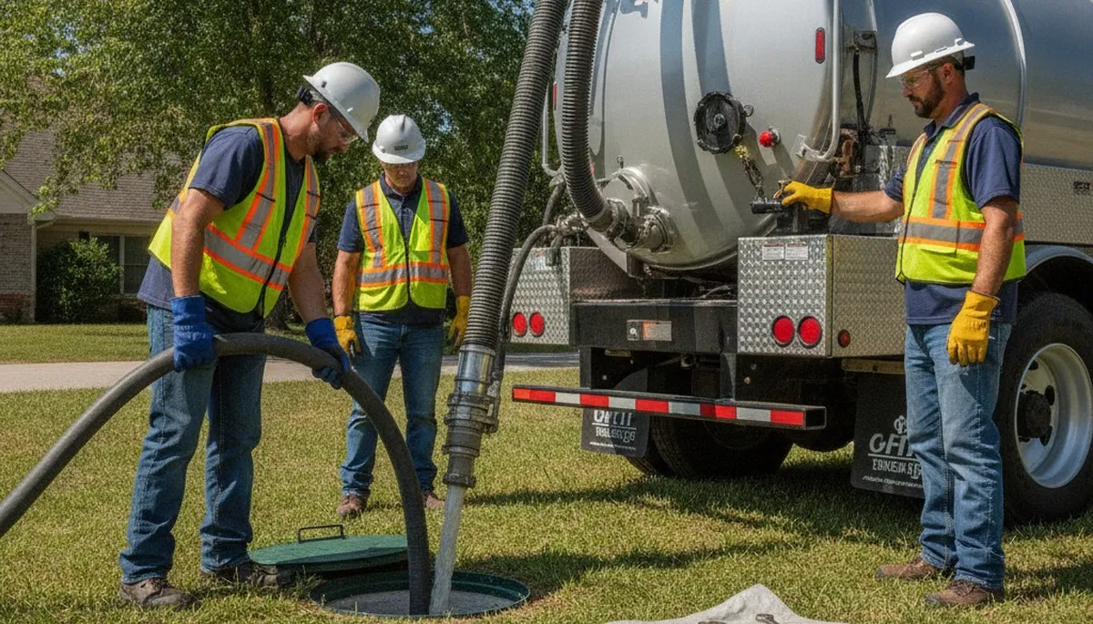 Septic pumping service by Pittsburgh, PA plumbers for reliable home plumbing maintenance