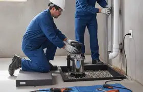 Sump pump installation for Pittsburgh, PA home flood protection by On Call Plumbers